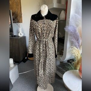 Souvenir (made in Italy) Leopard & Velvet Fringe Dress